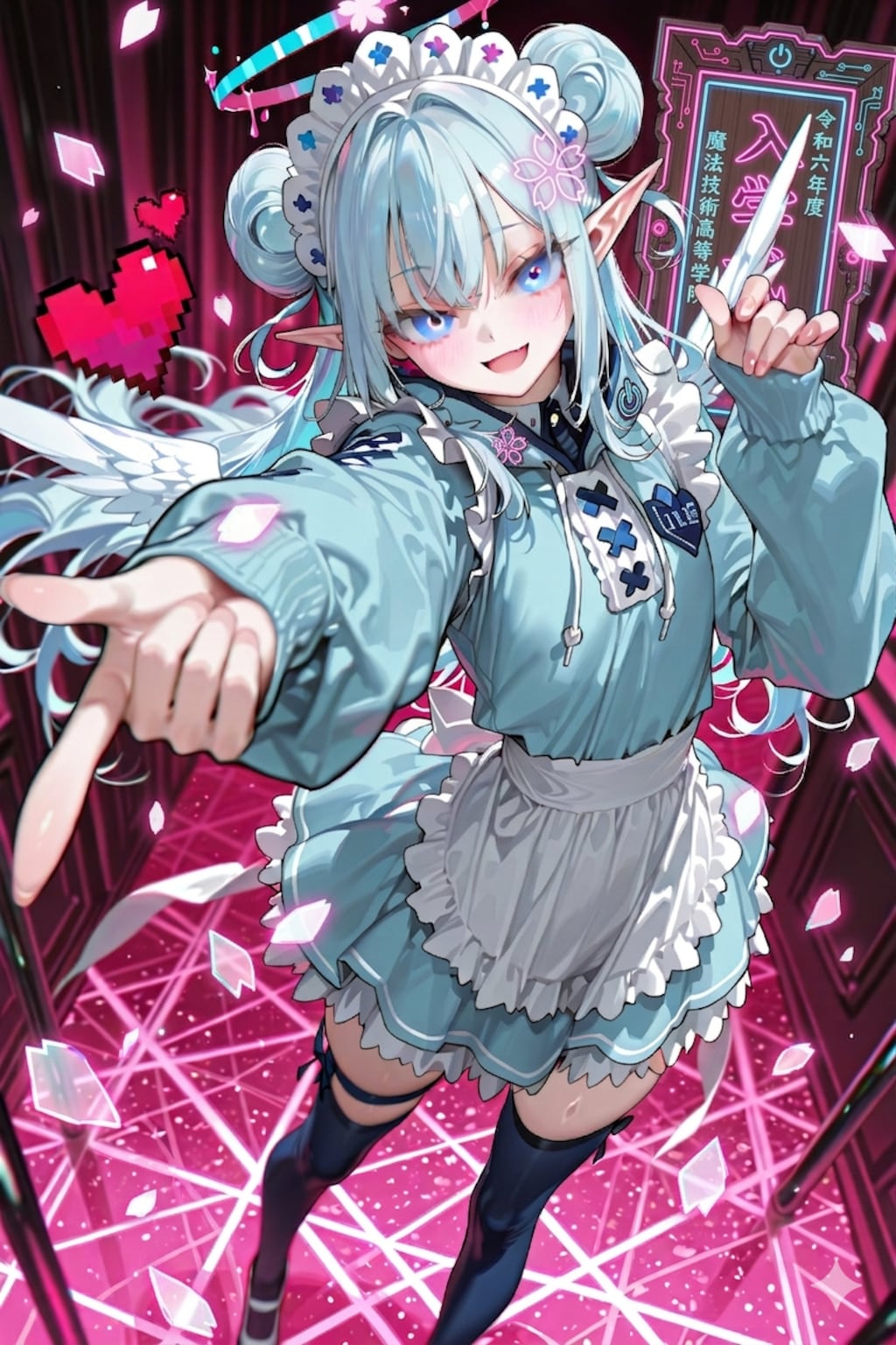 入学するエルフの女の子