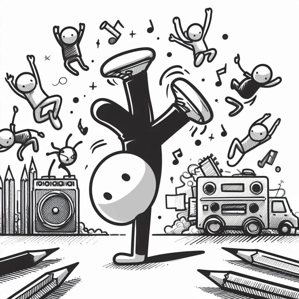 シンプルなブレイクダンサー