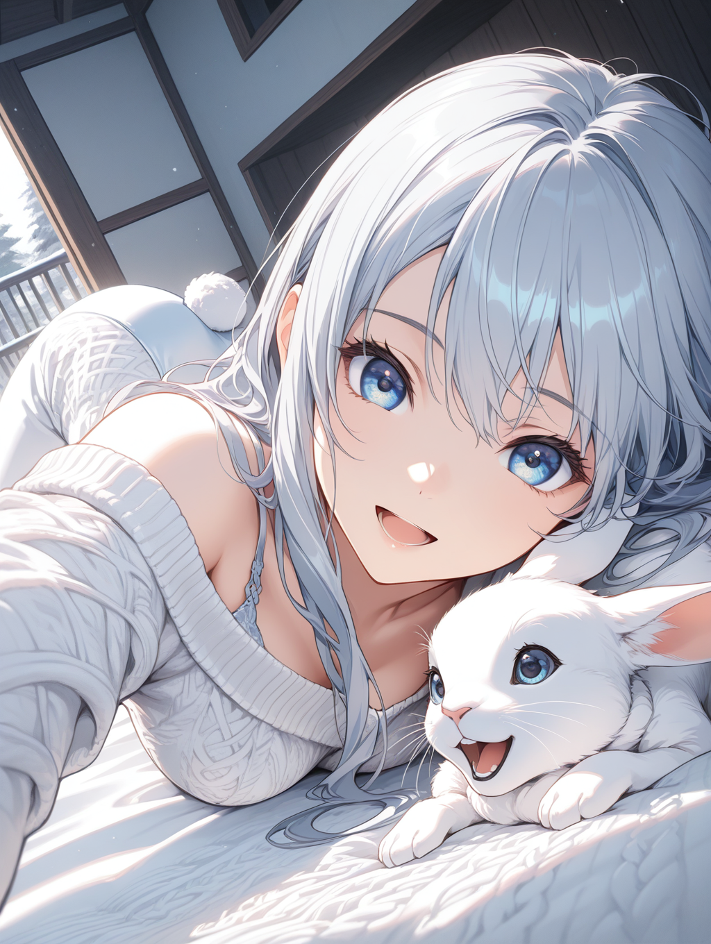 うさぎと同級生 | の人気AIイラスト・グラビア