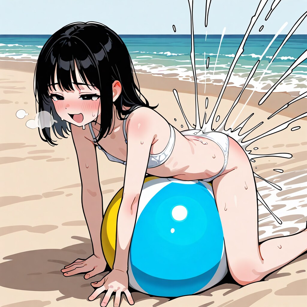 ビーチボールオナニー