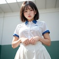 テニスウェアの美少女 3枚目