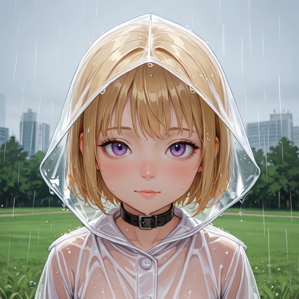 なぁおっちゃん、ええ雨やし散歩へ、、、いこ♡