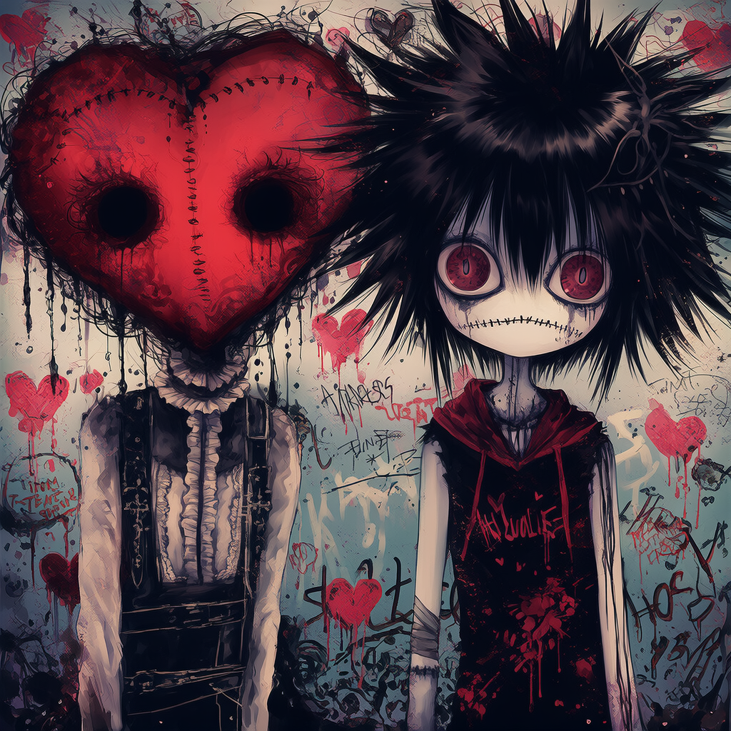 ハートちゃんとトゲトゲ | の人気AIイラスト・グラビア