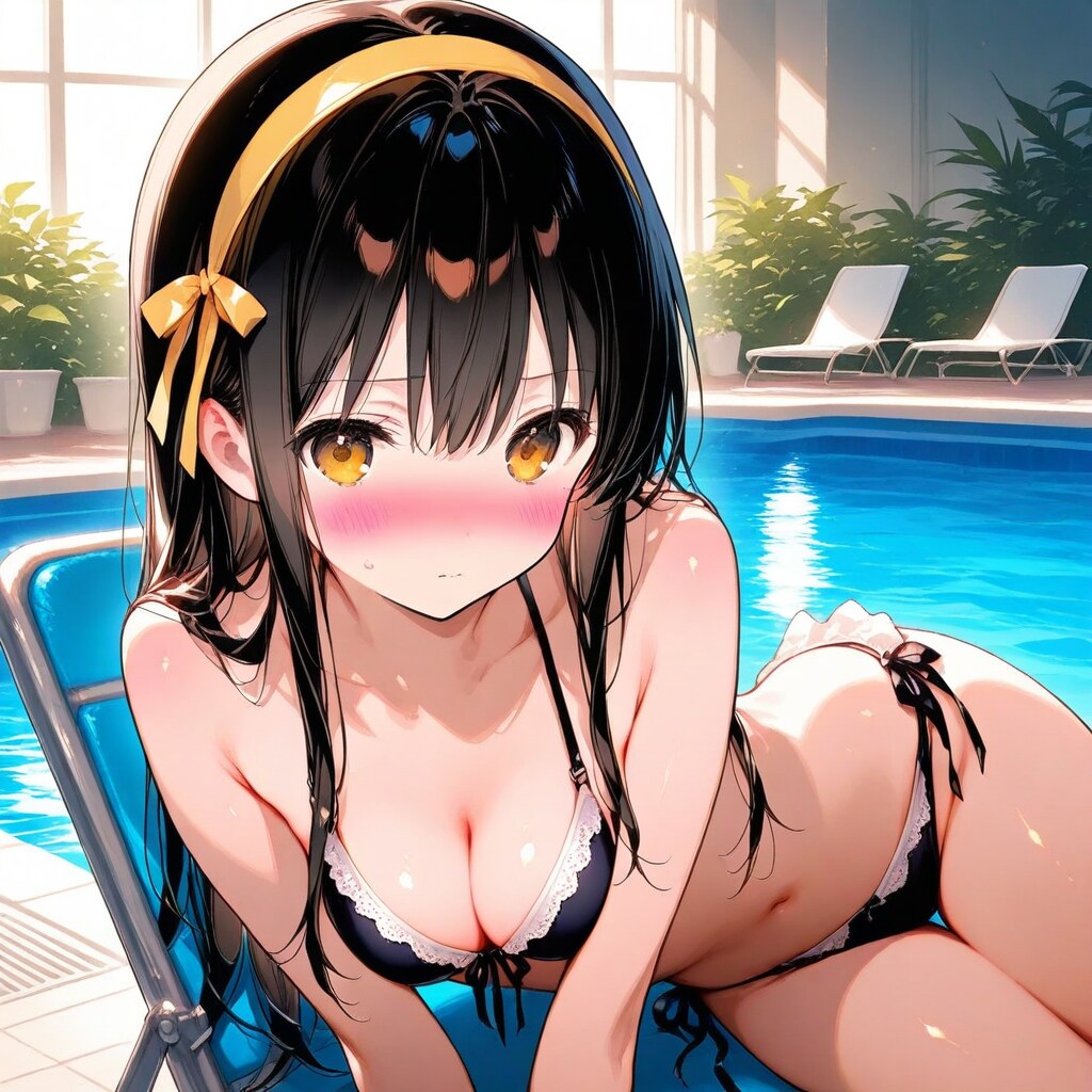 今日の水着（メイド水着）