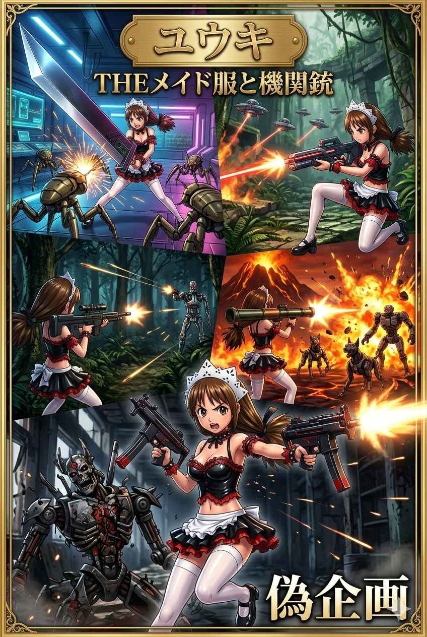 THEメイド服と機関銃　ユウキ　ラウラ衣装