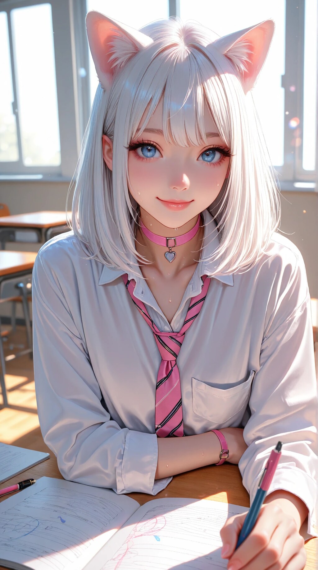 シロと制服2