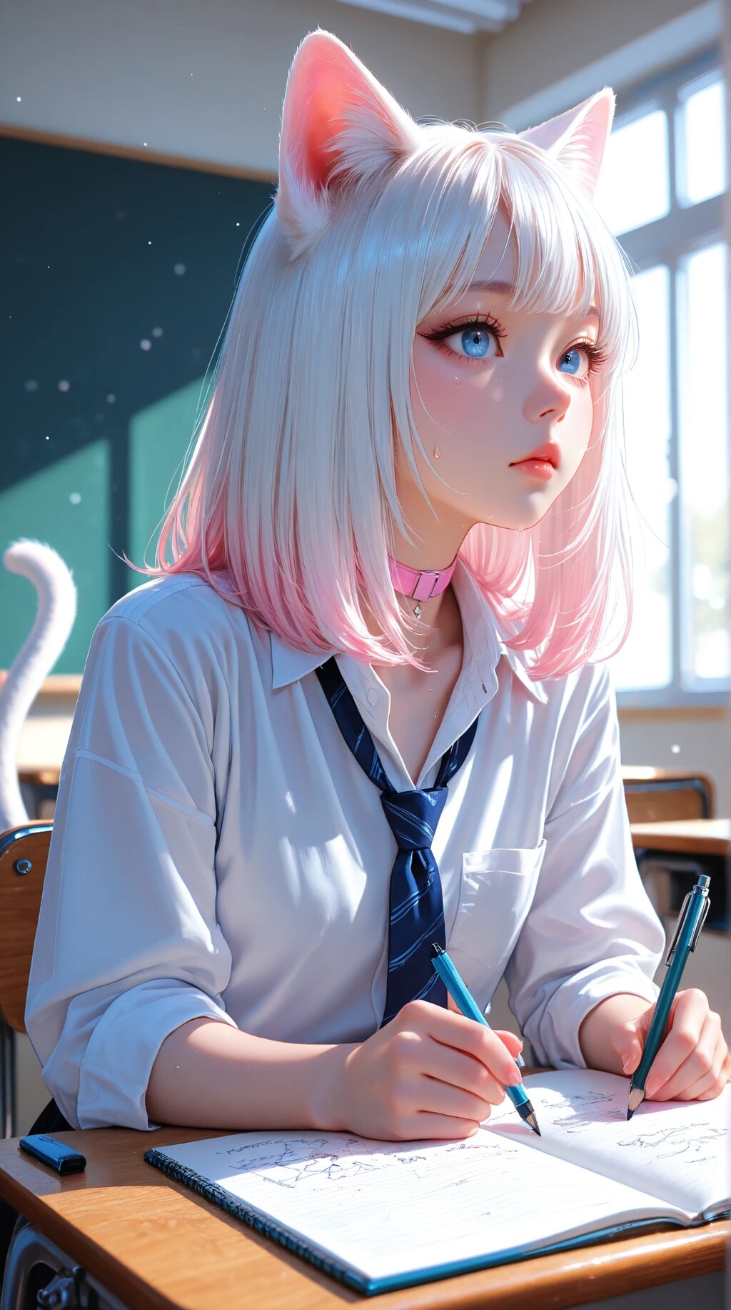 シロと制服2