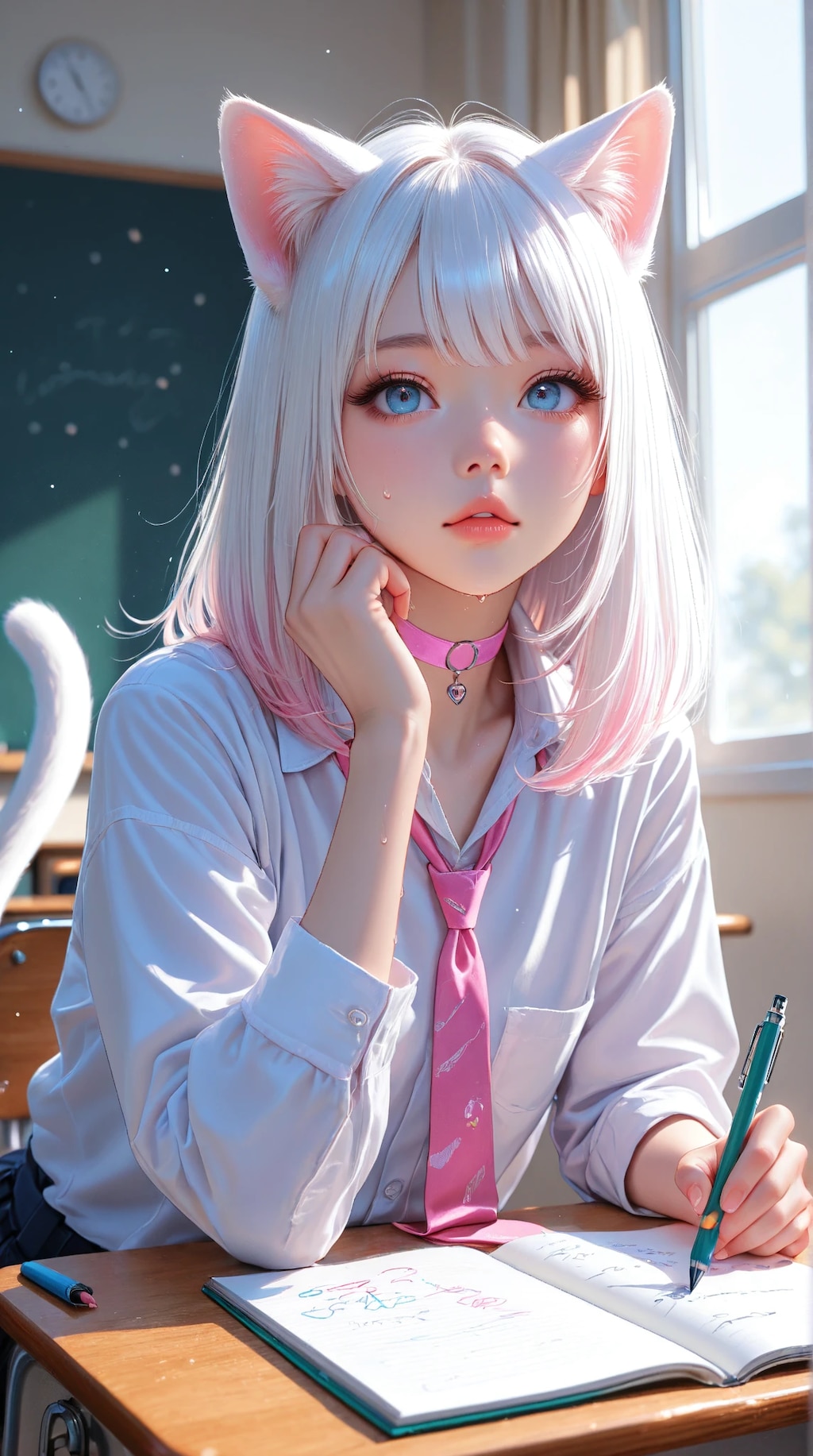 シロと制服2