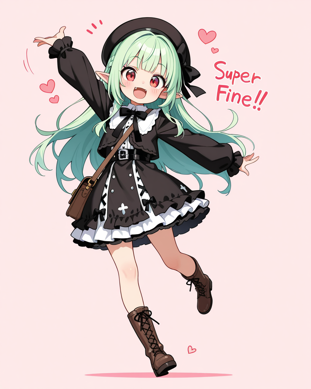 エルフさんの学生服