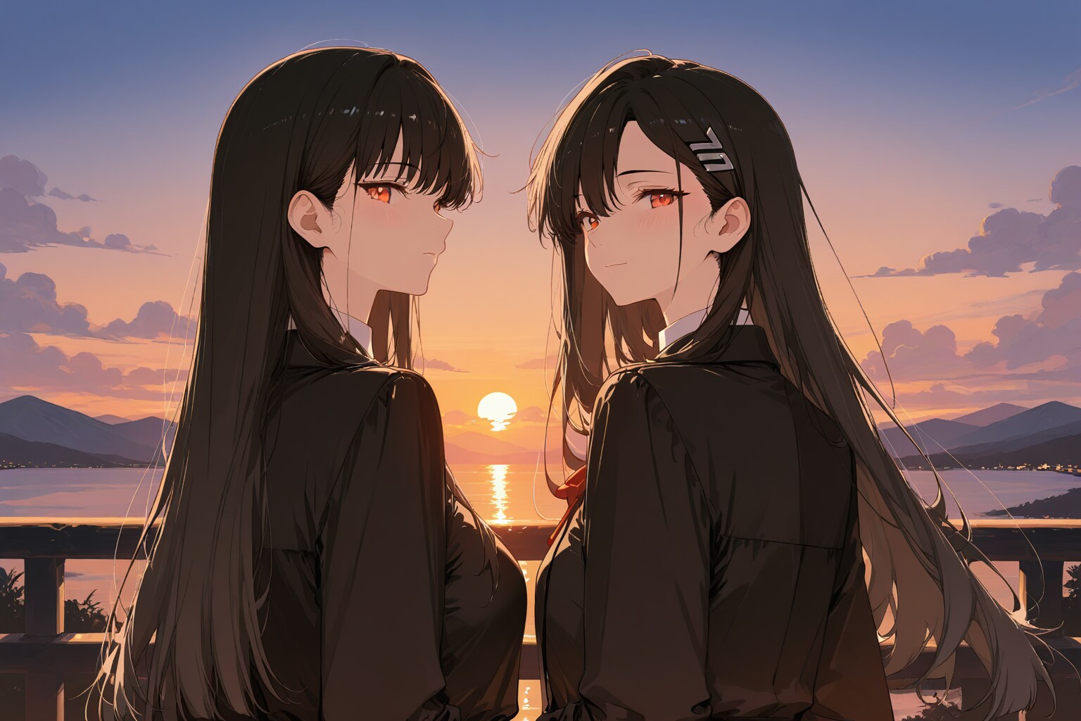 綺麗な長い黒髪の少女
