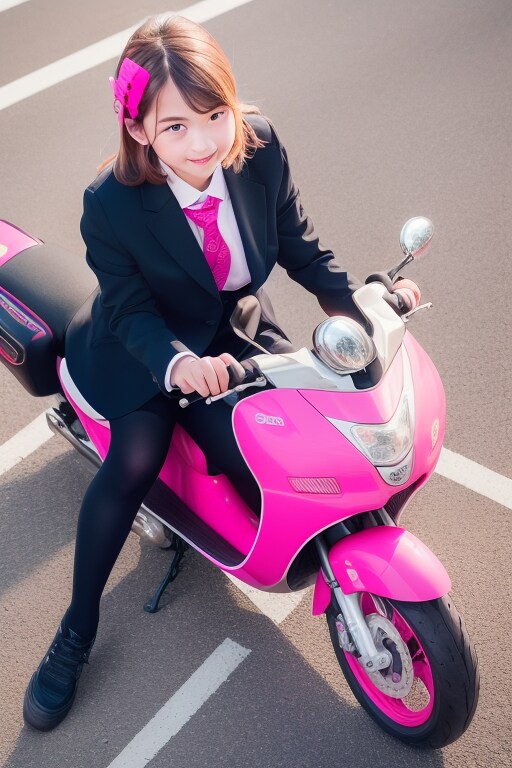 58日目　お題　スクーターに乗る