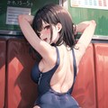 スクール水着の女の子(高画質版) 2枚目