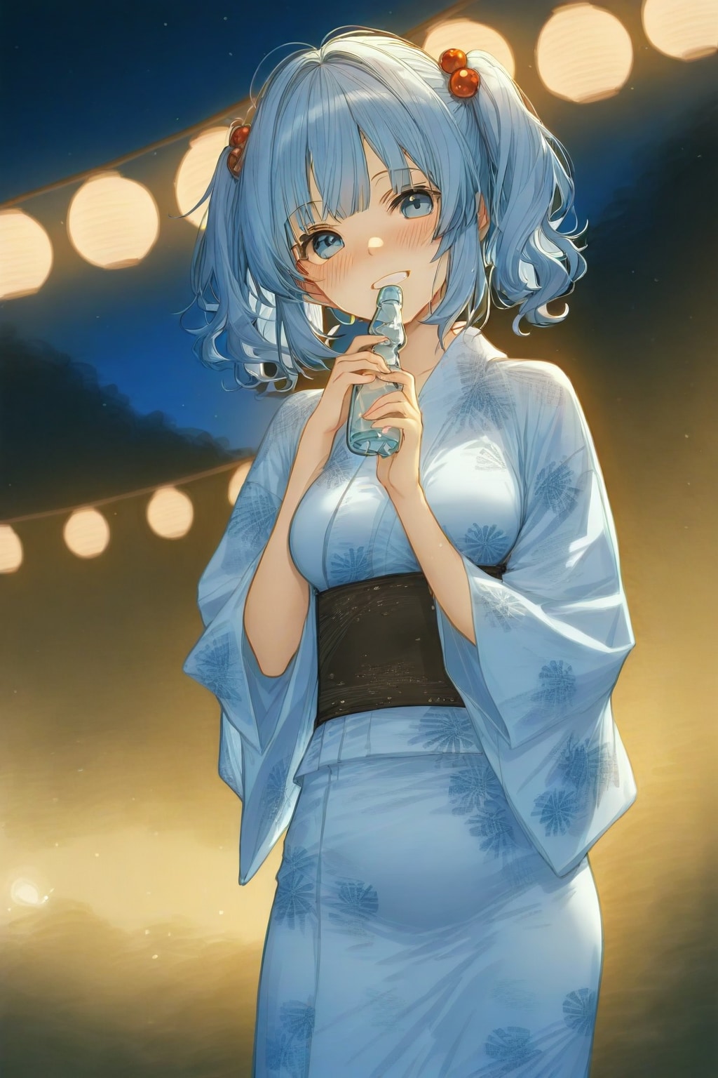 浴衣にとりの縁日巡り