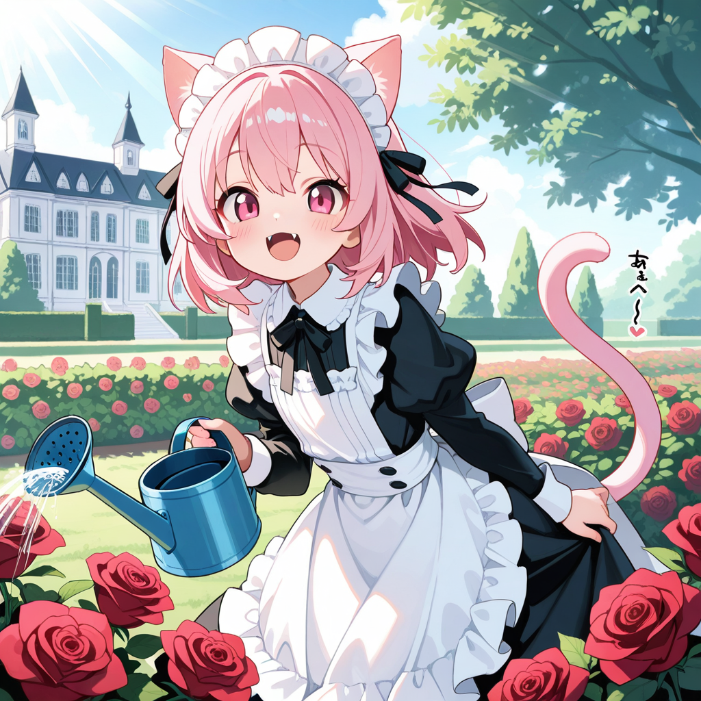 あっ！！御主人さみゃ！？綺麗にゃバニャが咲きましたにゃん！！