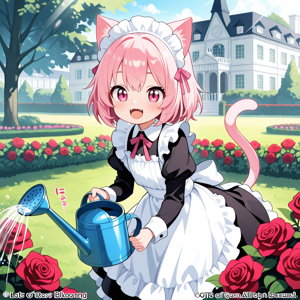 あっ！！御主人さみゃ！？綺麗にゃバニャが咲きましたにゃん！！