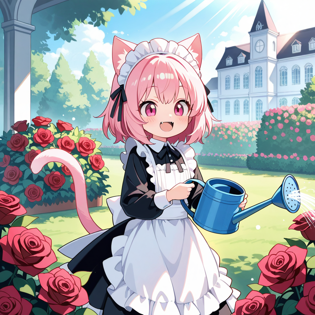 あっ！！御主人さみゃ！？綺麗にゃバニャが咲きましたにゃん！！