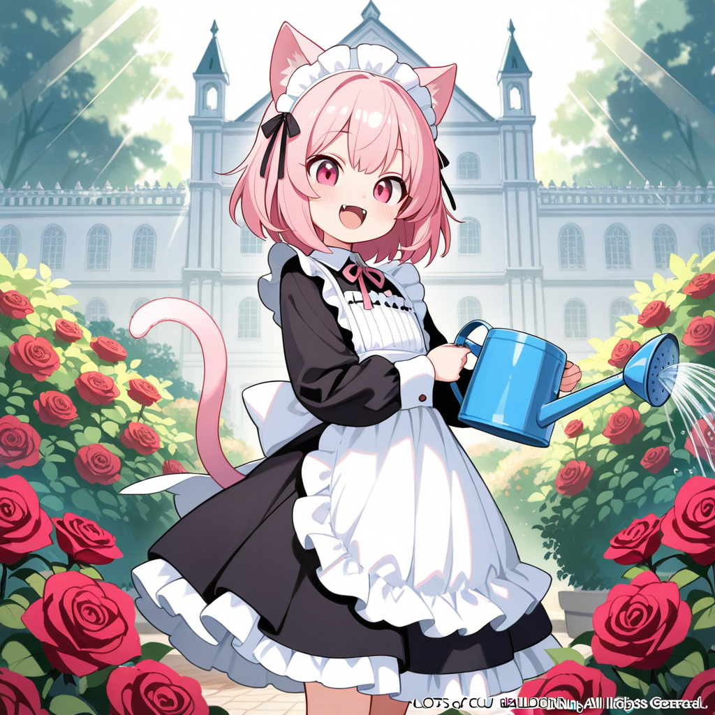 あっ！！御主人さみゃ！？綺麗にゃバニャが咲きましたにゃん！！