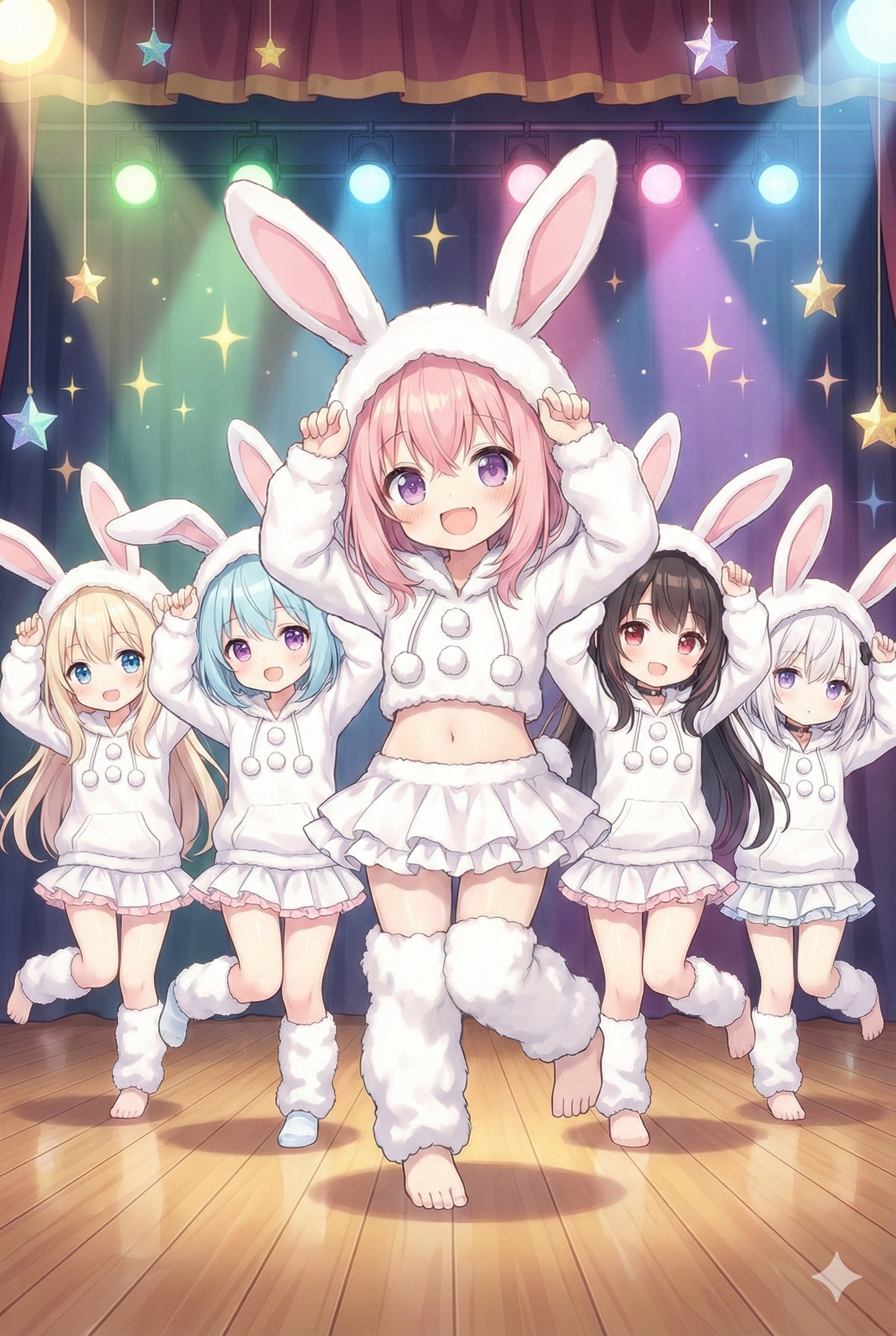 みんなでうさダンスだー🐰 | の人気AIイラスト・グラビア