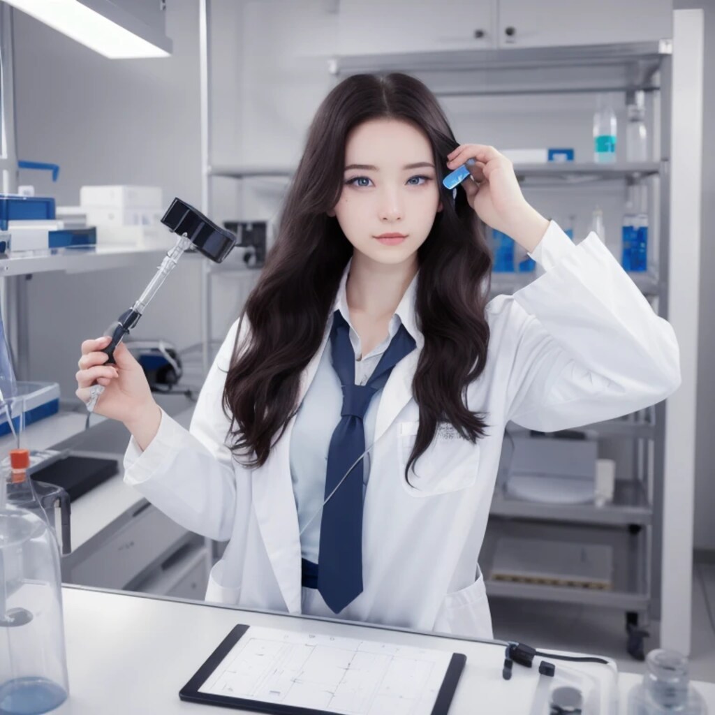 黒髪ロングで白衣の美女２１７