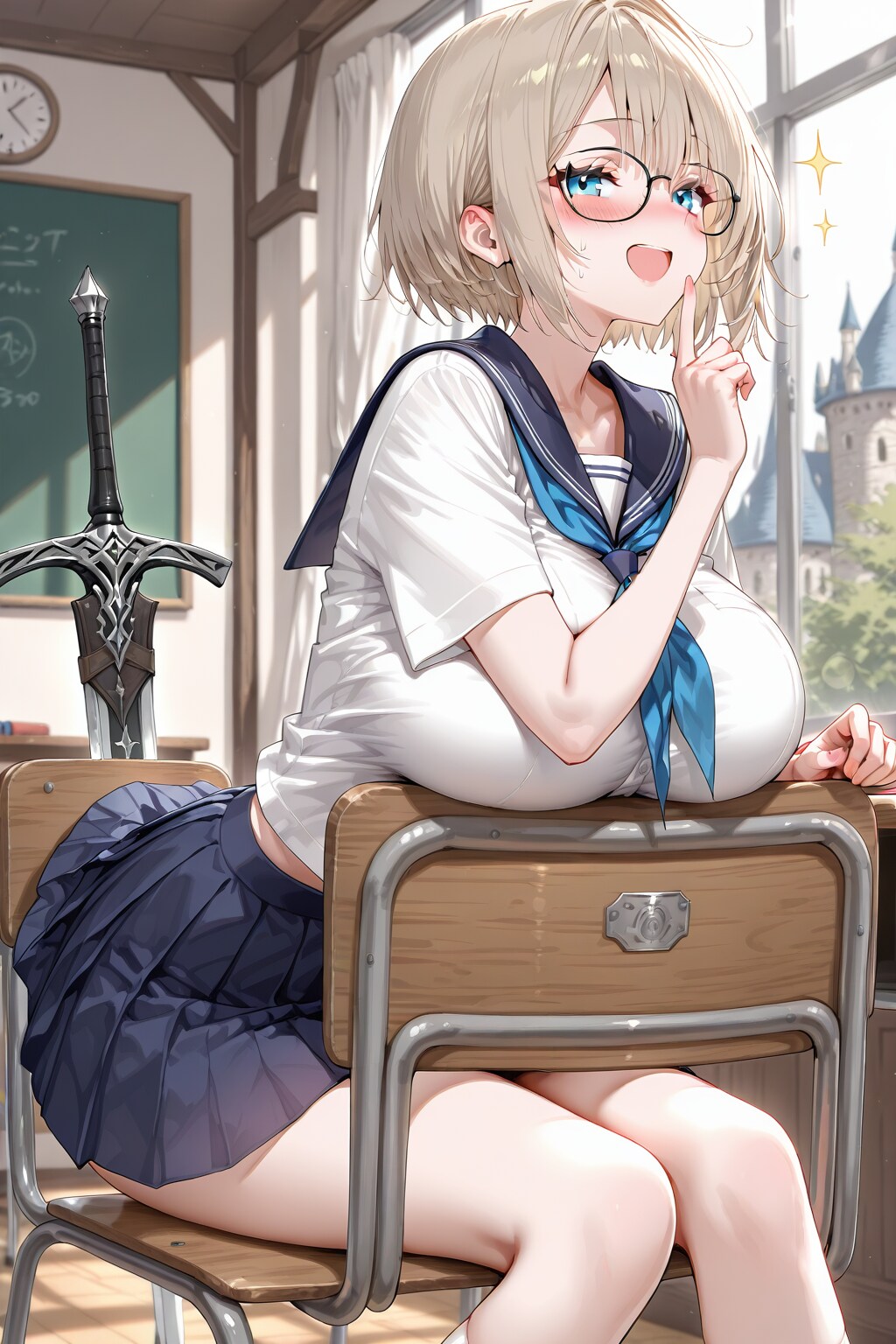 次の授業「剣技」だもん、楽しみ～♪