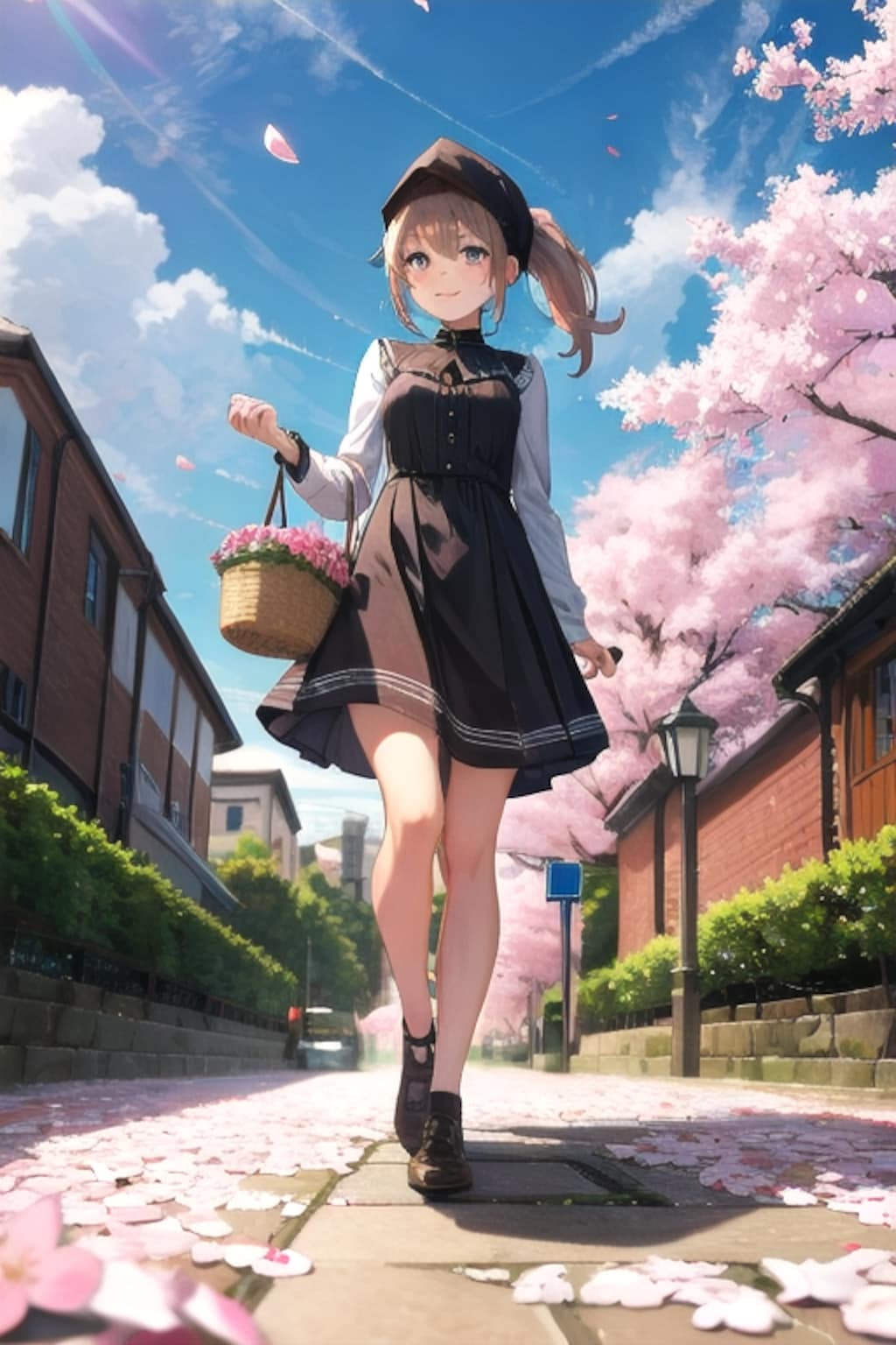黒髪と桜