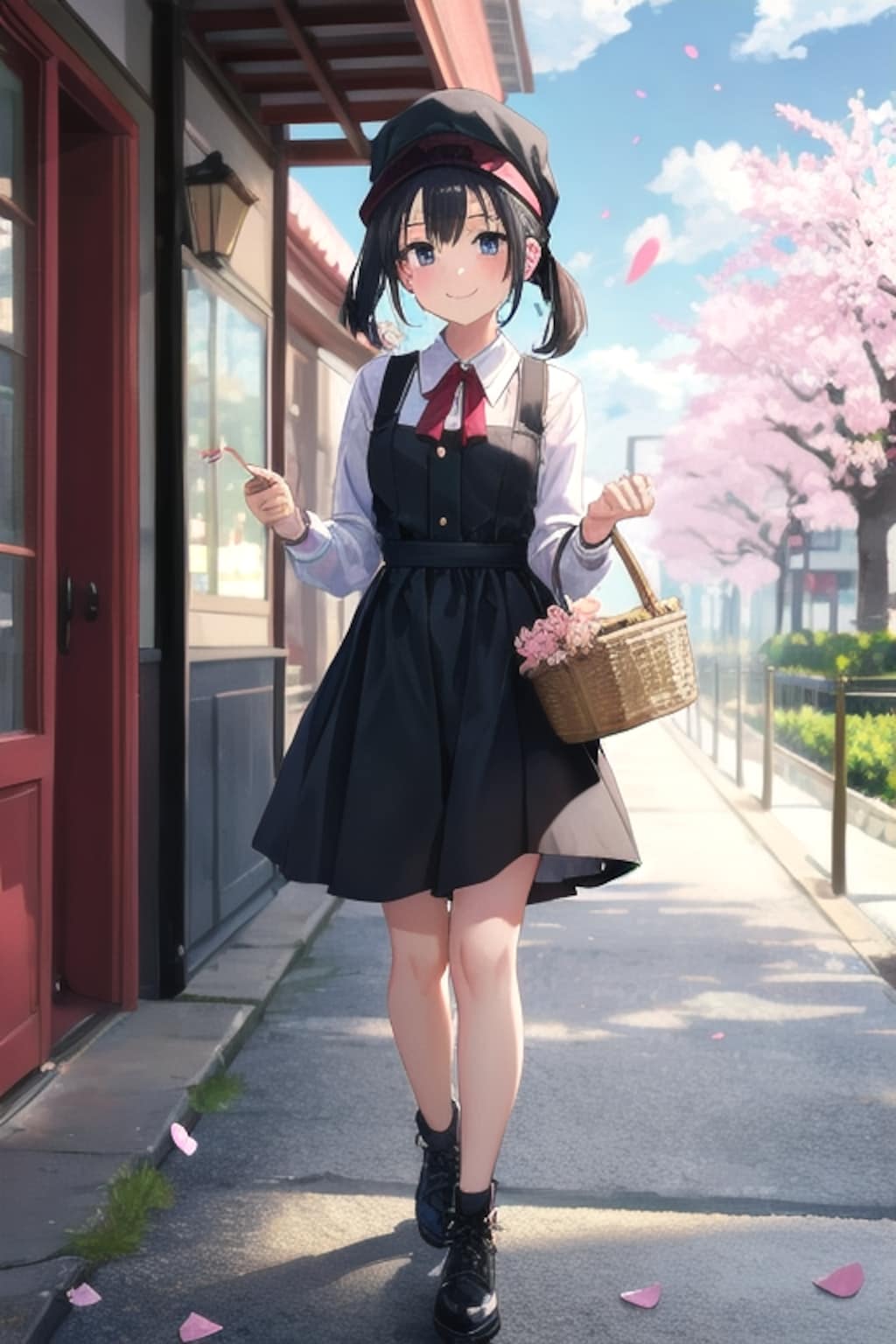 黒髪と桜