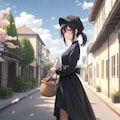 黒髪と桜 6枚目