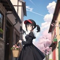 黒髪と桜 4枚目