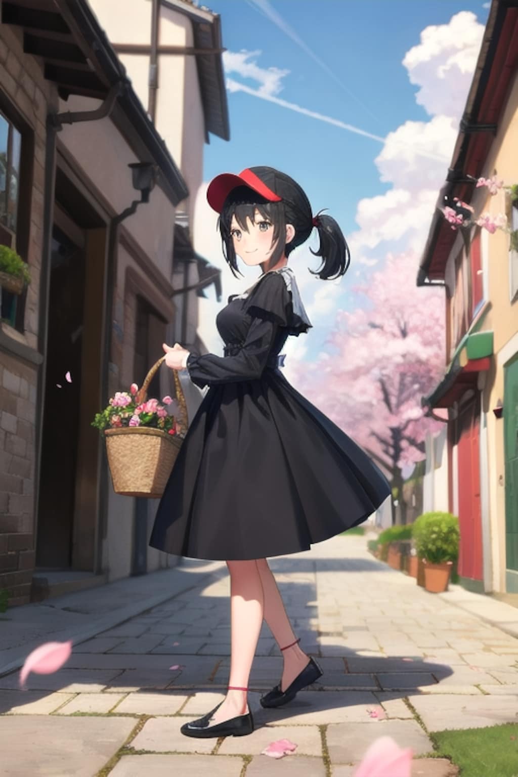 黒髪と桜