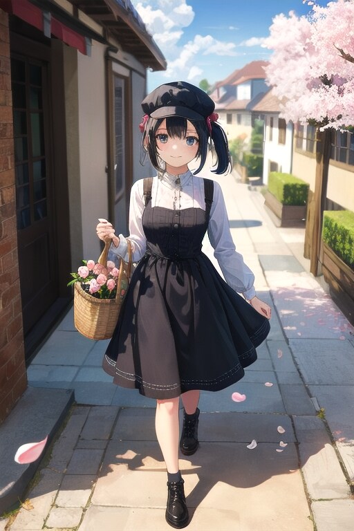 黒髪と桜