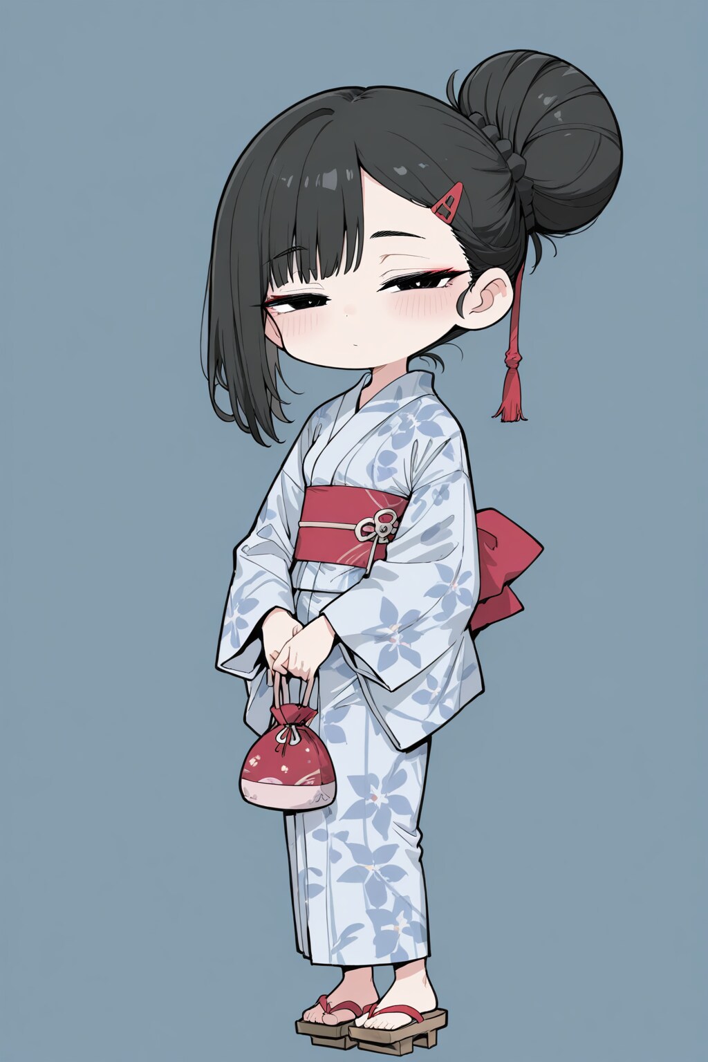 巨団子浴衣娘