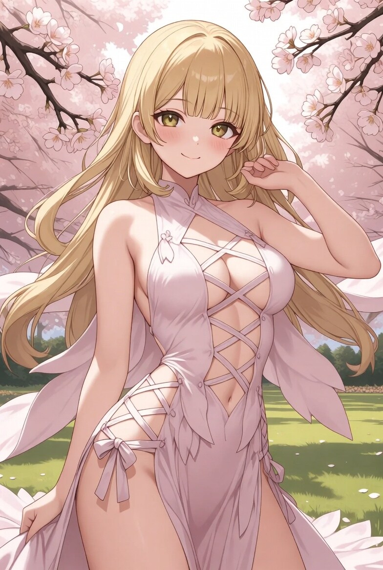 春の花のスリット