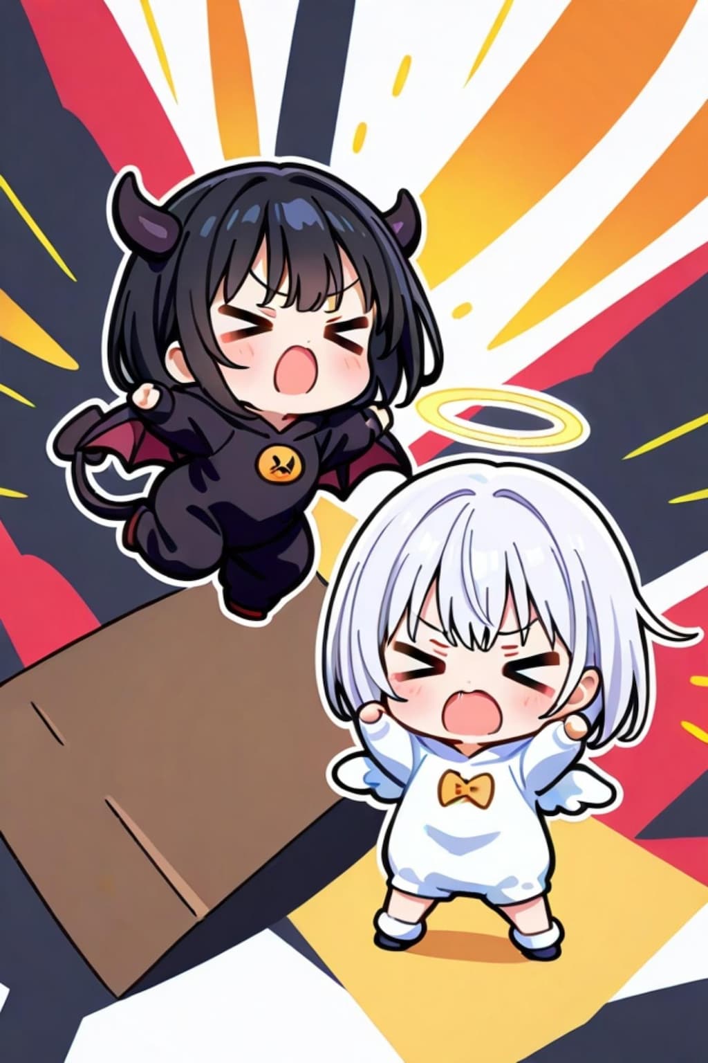 双子の天使と悪魔ちゃん