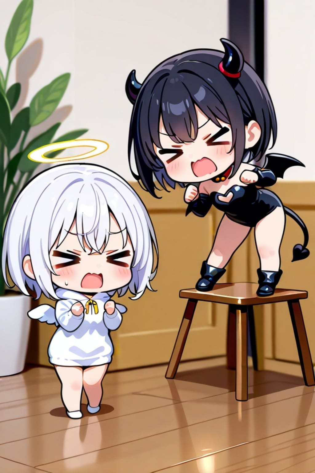 双子の天使と悪魔ちゃん