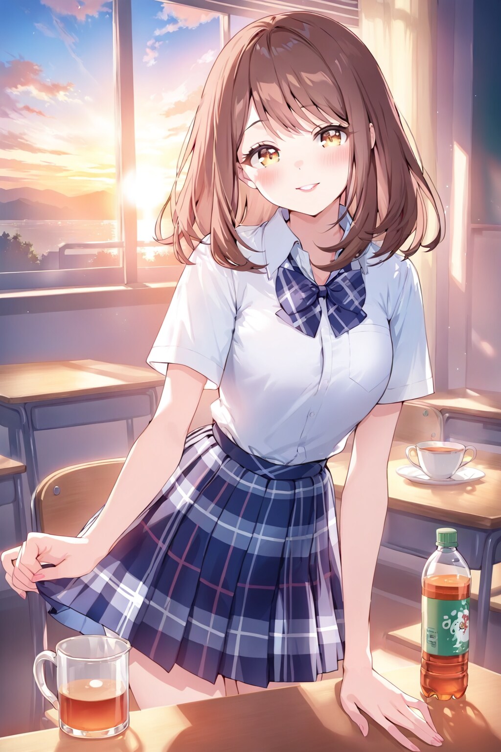 某高校制服風衣装の心実(ちちぷい版)