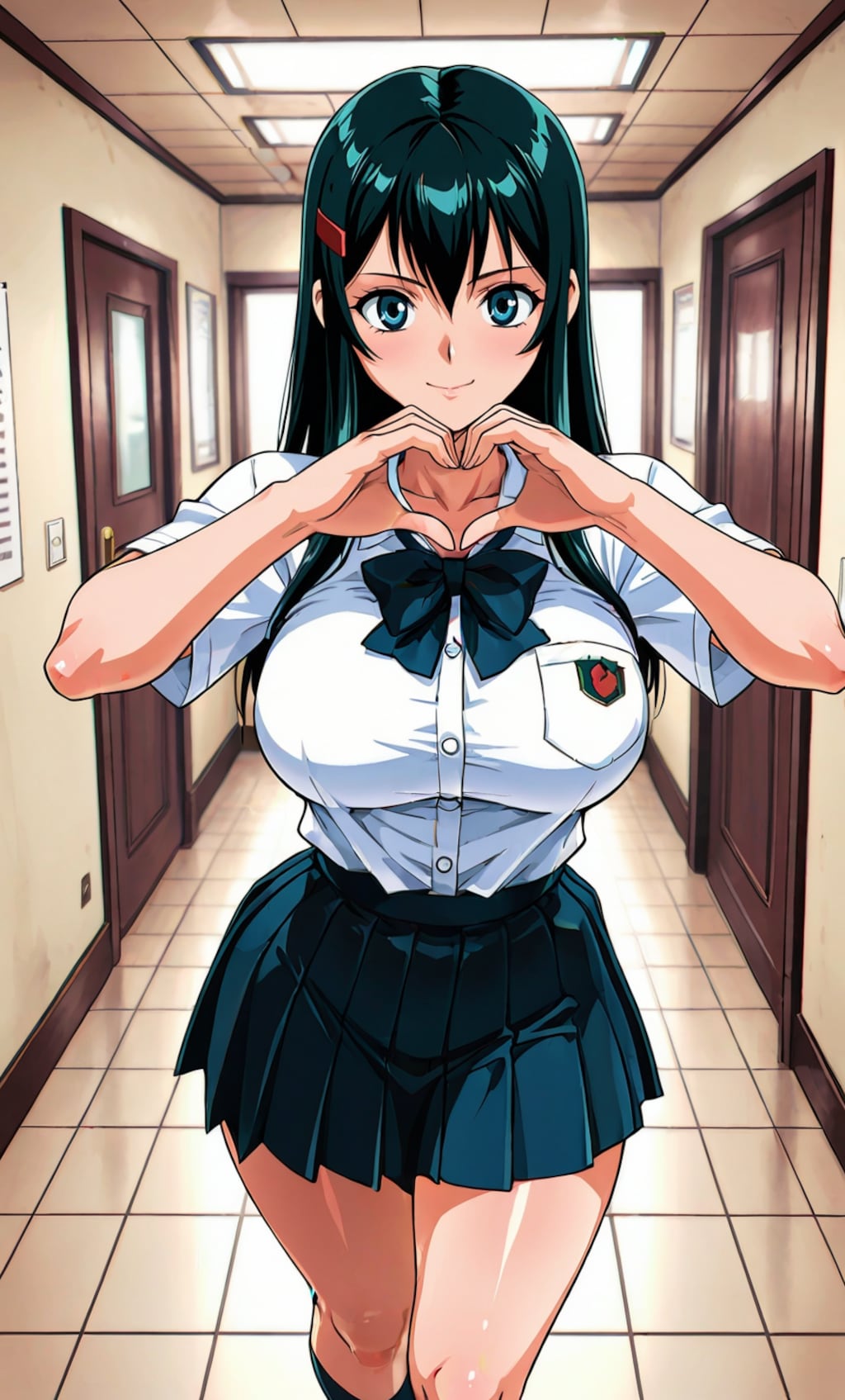 手でハートポーズJKちゃん🩷