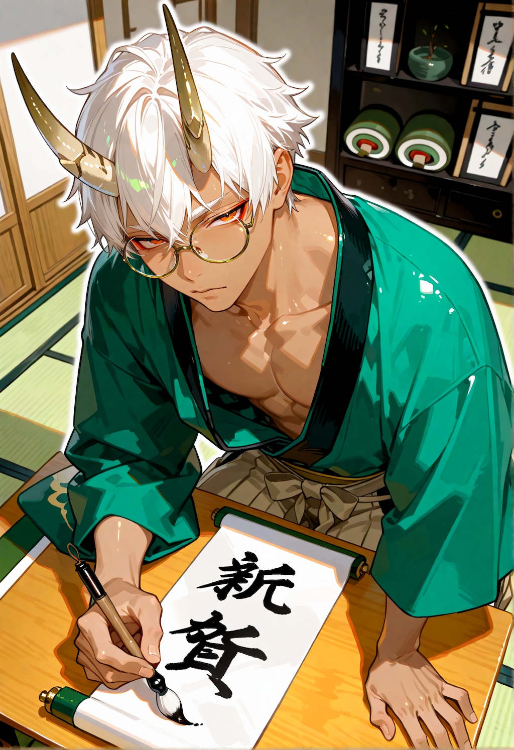 秋祭りの事務方くん。