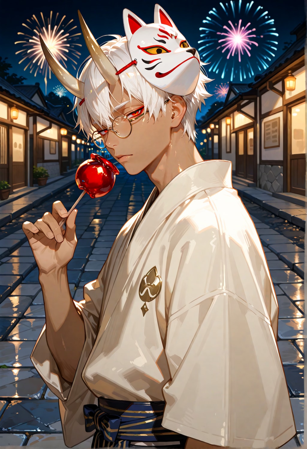 秋祭りの事務方くん。