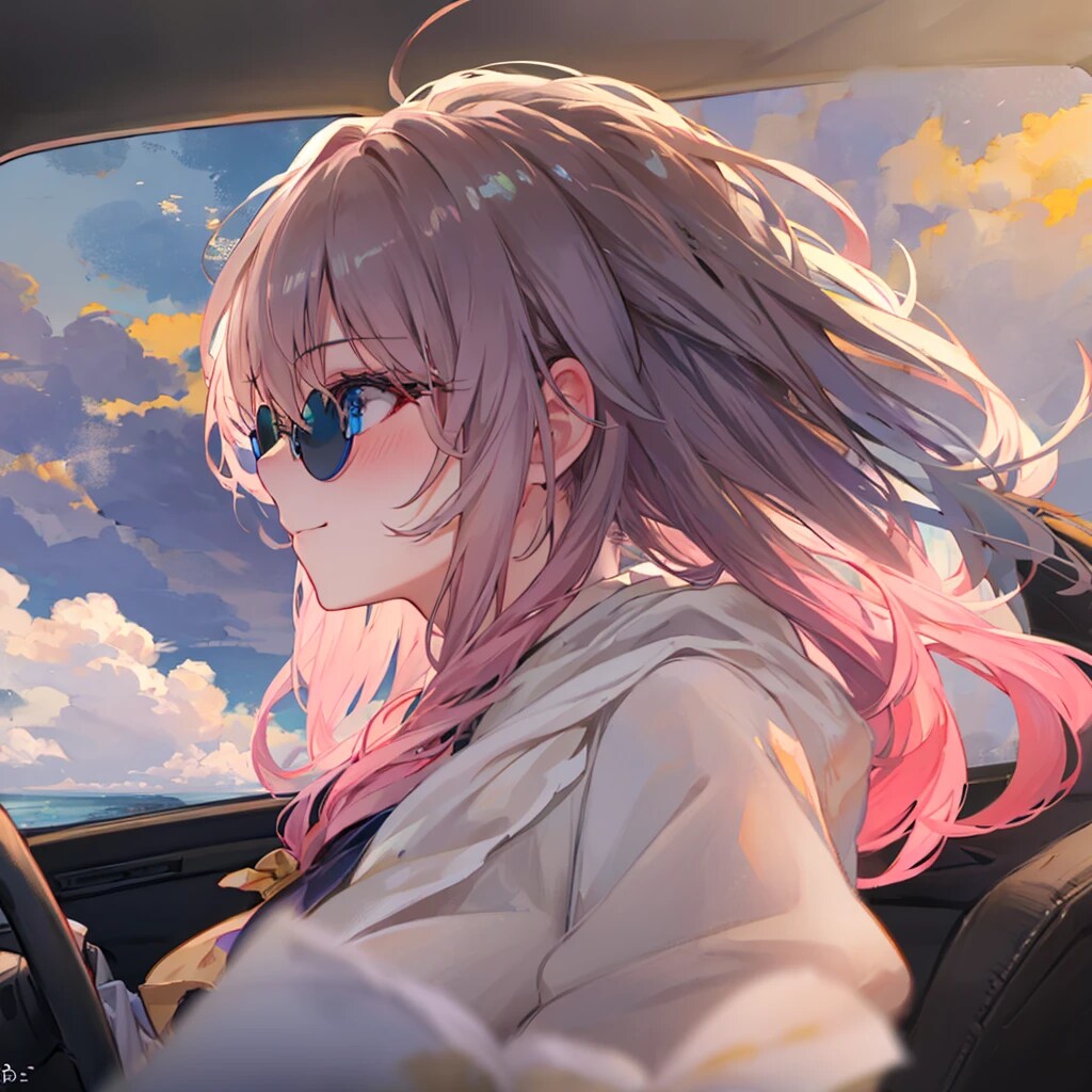 夕暮れドライブ | の人気AIイラスト・グラビア