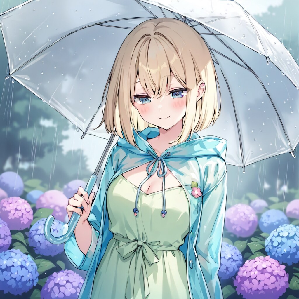 紫陽花を見る