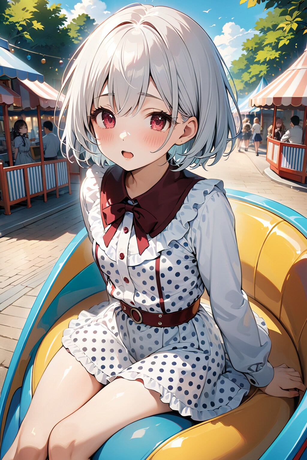 遊園地 なんらかの乗り物 | の人気AIイラスト・グラビア