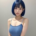 青髪とキャミソール 2枚目