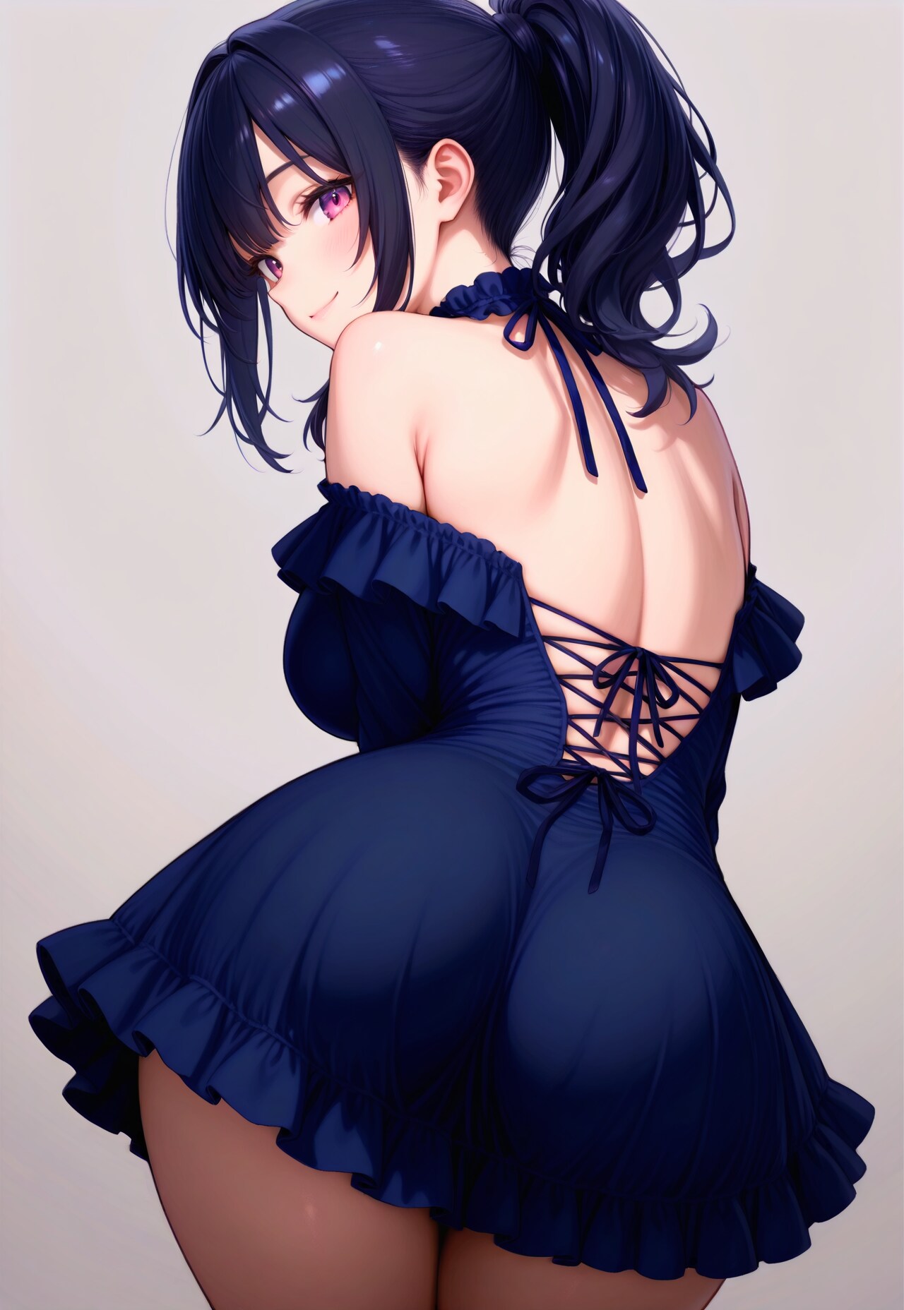 555（紺のワンピ）