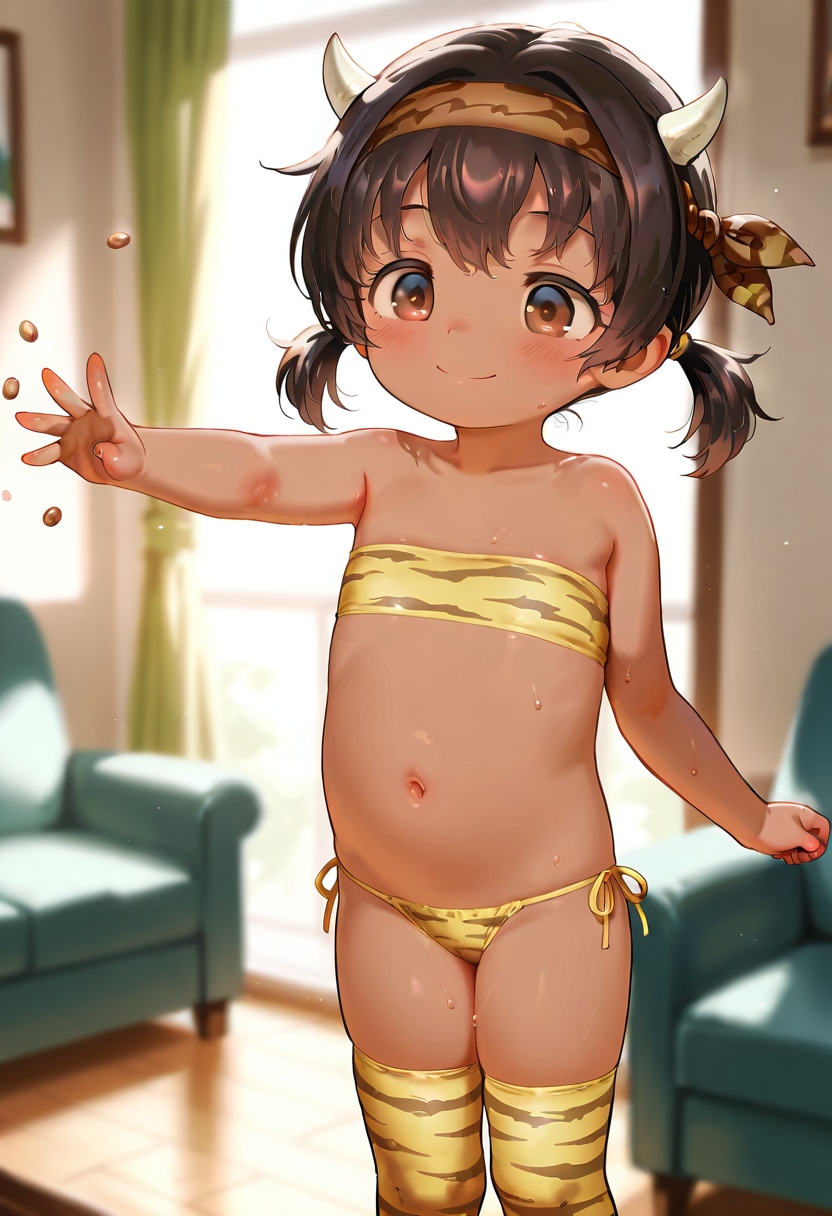 褐色ロリっ娘の節分