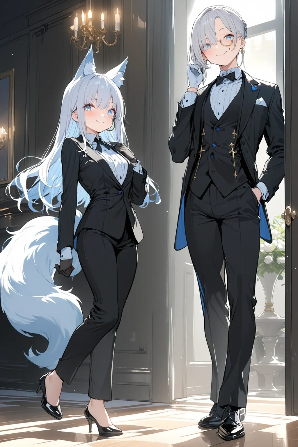 狐耳執事とイケメン執事