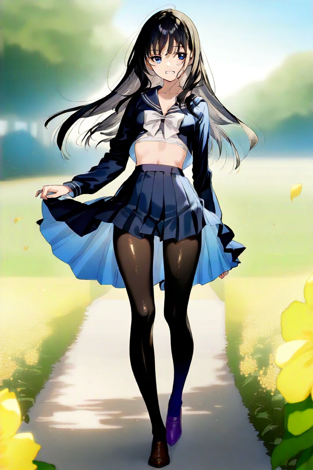 意地で桜を背景に入れるWAVEさん