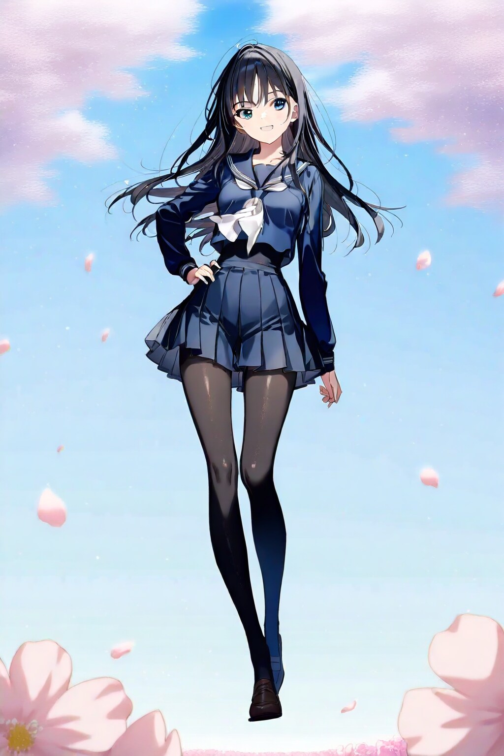 意地で桜を背景に入れるWAVEさん