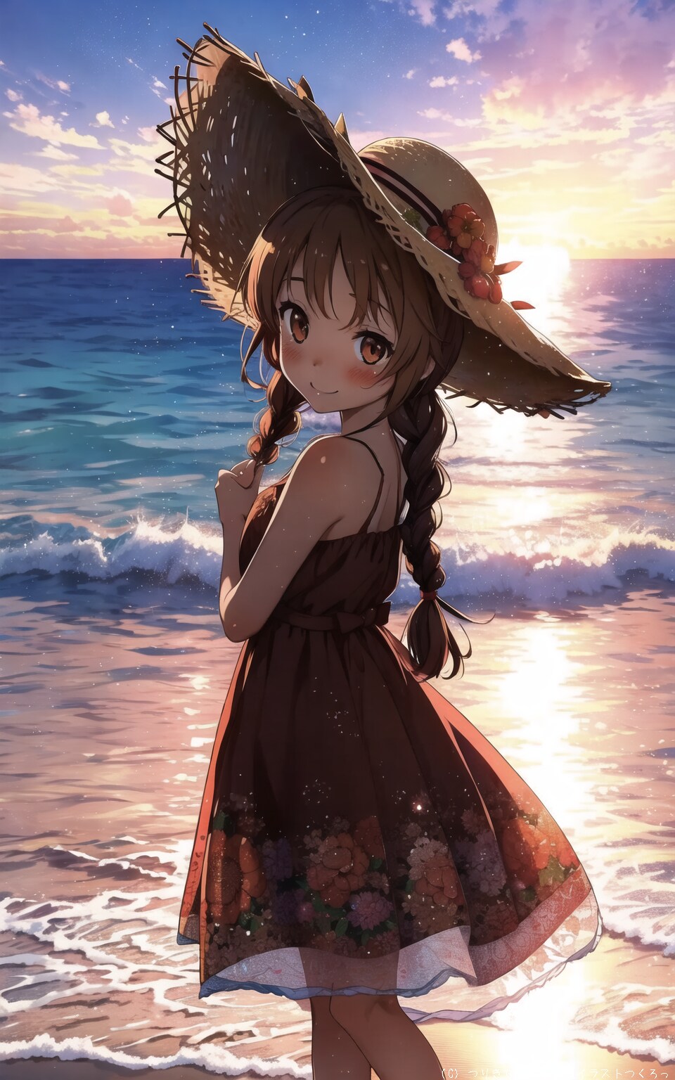 夕焼け空と茜音さん