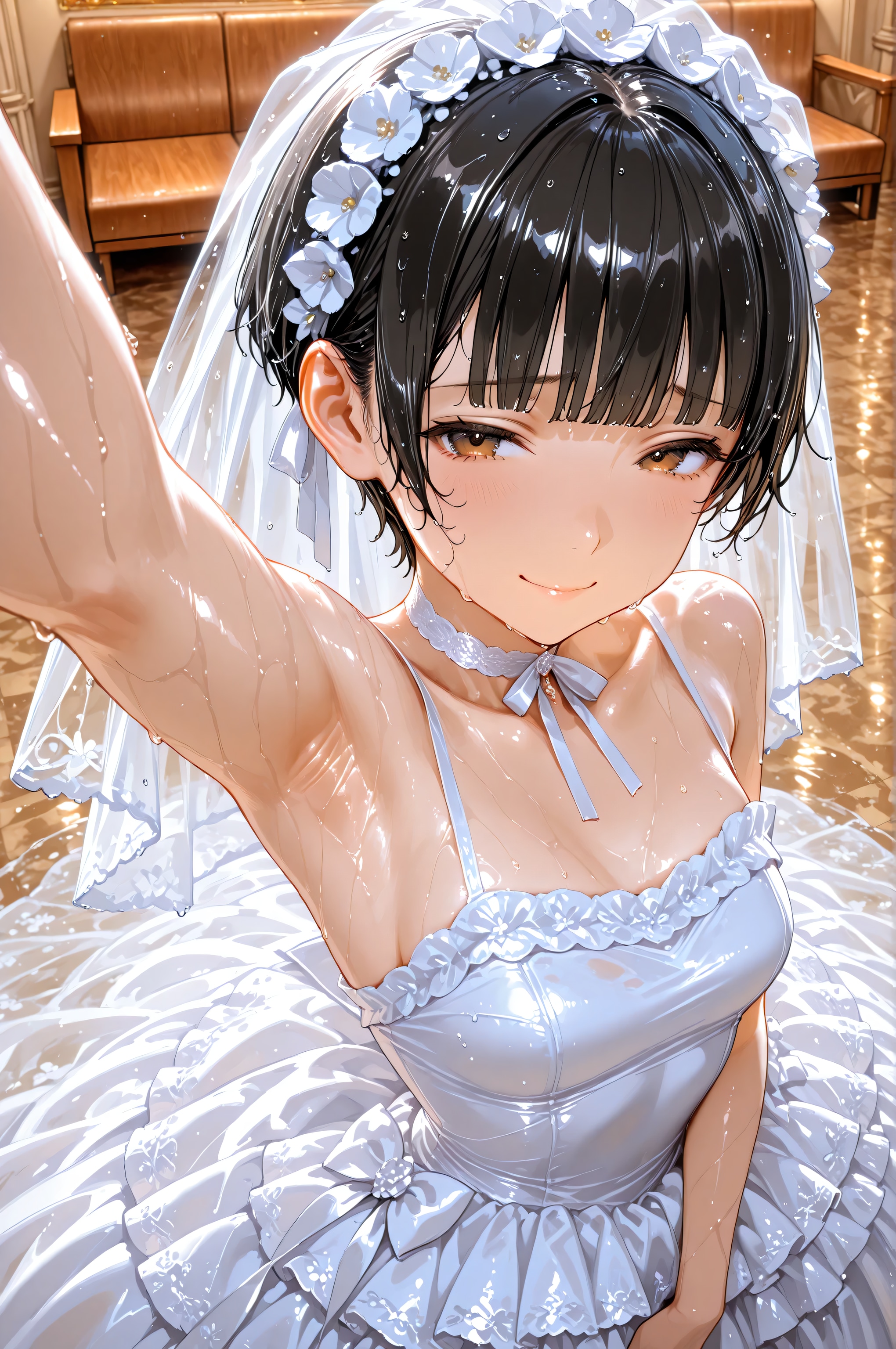 結婚式直前の自撮り