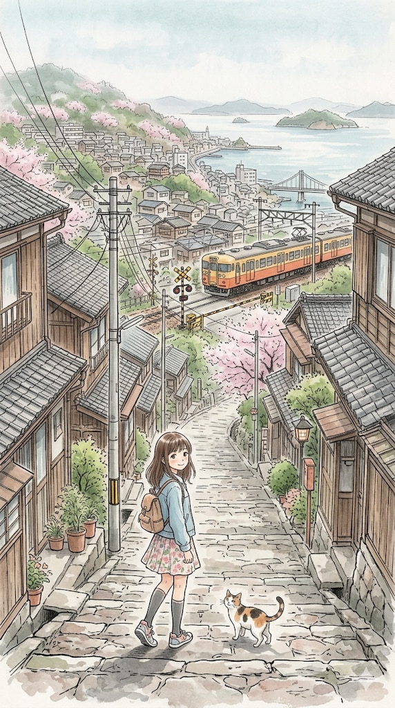 海の見える街65 | の人気AIイラスト・グラビア